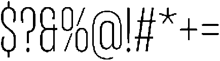 Entrofly UltraLight ttf (300) Font OTHER CHARS