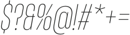 Entropia Thin Italic otf (100) Font OTHER CHARS