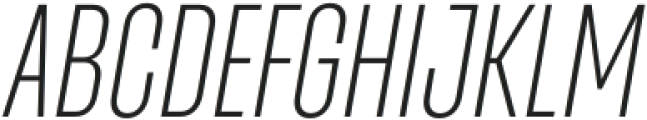 Entropia UltraLight Italic otf (300) Font UPPERCASE