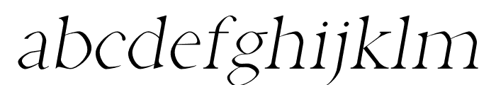 Aara Light Italic Font LOWERCASE