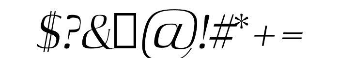 Abril Medium Italic Font OTHER CHARS