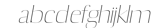 Abril Thin Italic Font LOWERCASE