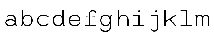 AlmaMono-Light Font LOWERCASE