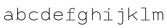 AlmaMono-Thin Font LOWERCASE