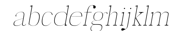 Aludra Thin Italic Font LOWERCASE