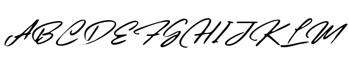 Ancient Signature Regular Font UPPERCASE