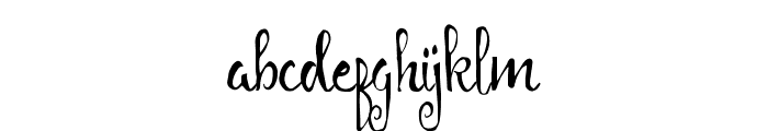Angelia Script Regular Font LOWERCASE