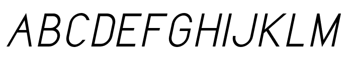 ArikRegularItalic Font UPPERCASE