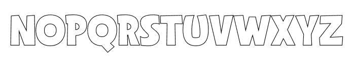 AristonComic-Outline Font UPPERCASE