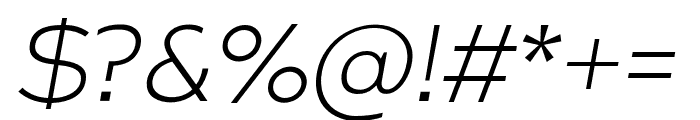 Arkibal-Light Italic Font OTHER CHARS