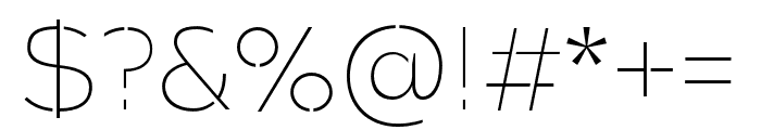 Arkibal-Serif-Stencil-Thin Font OTHER CHARS