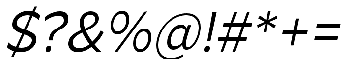 Arthura Light Italic Font OTHER CHARS