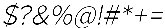 Arthura-ThinItalic Font OTHER CHARS