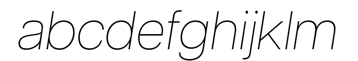 Articulat CF Thin Oblique Font LOWERCASE