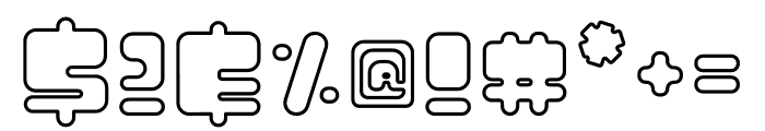 Atomic Blip Outline Font OTHER CHARS