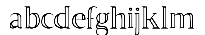 BrixtonTCOutline-Light Font LOWERCASE