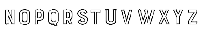 Burford Rustic Outline Font LOWERCASE