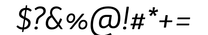 Bw Quinta Pro Regular Italic Font OTHER CHARS