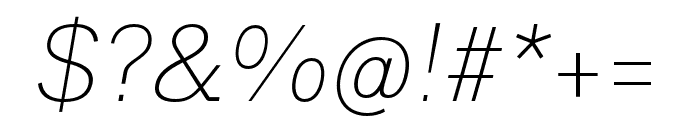 CA SaygonText Thin Italic Font OTHER CHARS