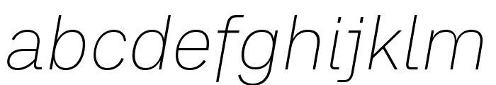 CA SaygonText Thin Italic Font LOWERCASE
