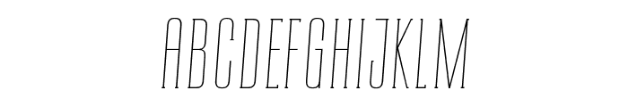 CONQUEST Slab serif Thin Italic Font UPPERCASE