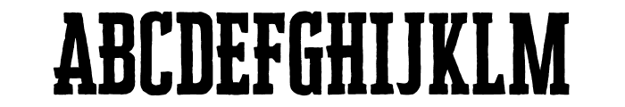 Cheddar Gothic Slab Regular Font UPPERCASE