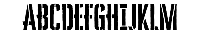 Cheddar Gothic Stencil Regular Font UPPERCASE