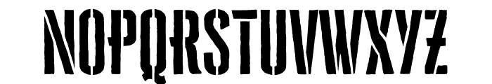 Cheddar Gothic Stencil Regular Font UPPERCASE