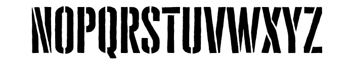 Cheddar Gothic Stencil Regular Font LOWERCASE