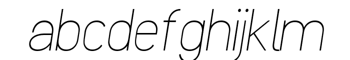 Clarity Nuvo Thin Italic Font LOWERCASE