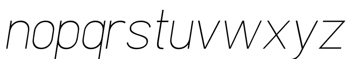 Clarity Nuvo Thin Italic Font LOWERCASE