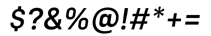 Config Alt Medium Italic Font OTHER CHARS