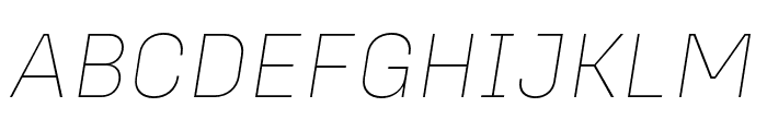 Config Alt Thin Italic Font UPPERCASE