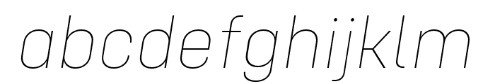 Config Alt Thin Italic Font LOWERCASE