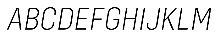 Config Condensed ExtraLight Italic Font UPPERCASE