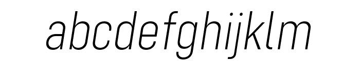 Config Condensed ExtraLight Italic Font LOWERCASE