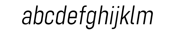 Config Condensed Light Italic Font LOWERCASE