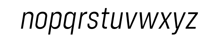 Config Condensed Light Italic Font LOWERCASE
