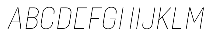 Config Condensed Thin Italic Font UPPERCASE