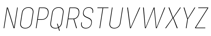 Config Condensed Thin Italic Font UPPERCASE