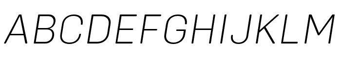 Config Rounded ExtraLight Italic Font UPPERCASE