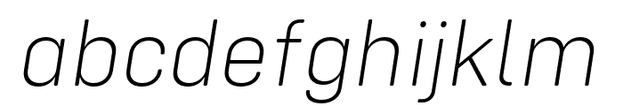 Config Rounded ExtraLight Italic Font LOWERCASE