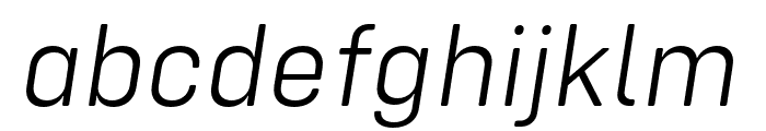 Config Rounded Light Italic Font LOWERCASE