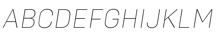 Config Rounded Thin Italic Font UPPERCASE
