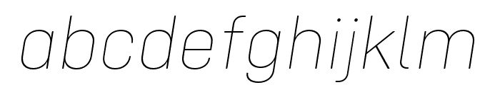 Config Rounded Thin Italic Font LOWERCASE