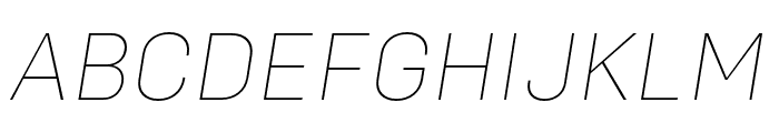 Config Thin Italic Font UPPERCASE