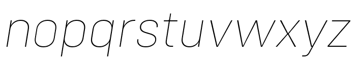 Config Thin Italic Font LOWERCASE