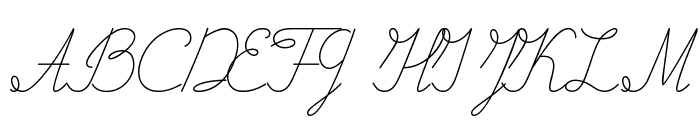 Curline Regular Font UPPERCASE