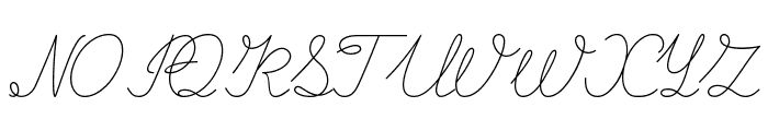Curline Regular Font UPPERCASE