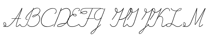 Curline Font UPPERCASE